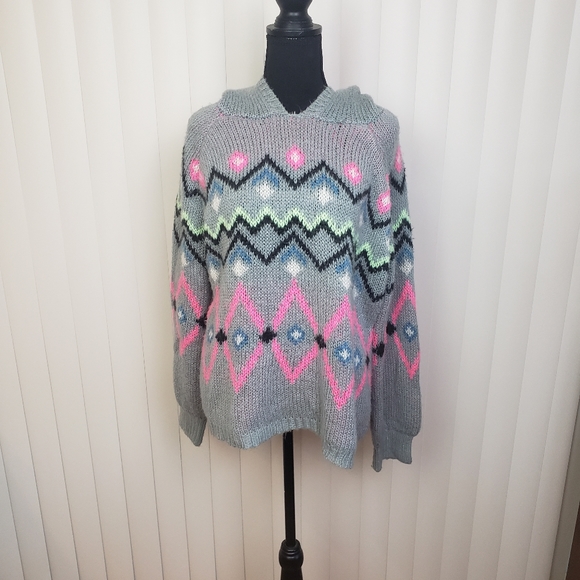 No Boundaries Sweaters - NO BOUNDARIES Long Sleeve Chevron Sweater Hoodie Size XXXL